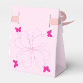 Roze geschenkdoos met vlinders bedankdoosjes (Achterkant)