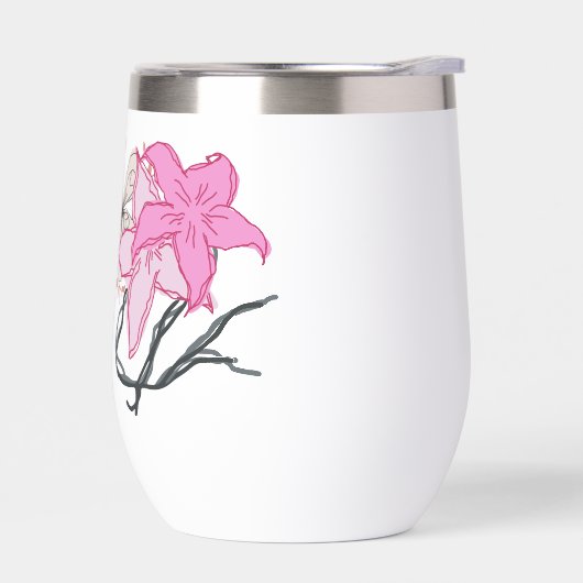 Roze geschetst bloemboeket (Links)