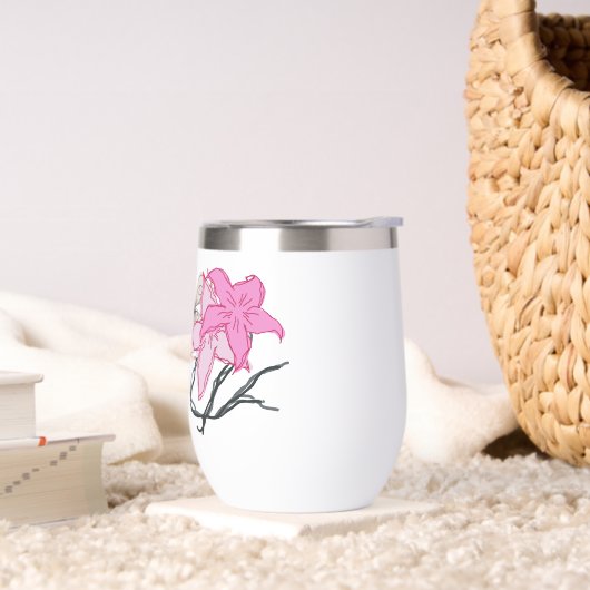 Roze geschetst bloemboeket (Woonkamer)