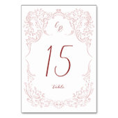 Roze geschetste  bloeien Monogram bruiloft Kaart (Achterkant)