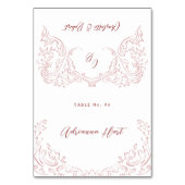 Roze geschetste bloeiende opvouwbare plaats kaart (Voorkant)