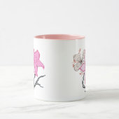 Roze Geschetste Bloemenboeket Mok (Midden)