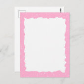 Roze Gescheurd Papier Custom Border Sjabloon Briefkaart (Voorkant / Achterkant)