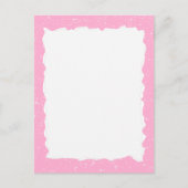 Roze Gescheurd Papier Custom Border Sjabloon Briefkaart (Voorkant)
