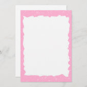  Roze Gescheurd Papier Custom Border Sjabloon Kaart (Voorkant / Achterkant)