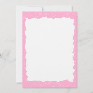 Roze Gescheurd Papier Custom Border Sjabloon Kaart