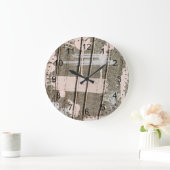 Roze Geschilderd faux hout Grote Klok (Huis)