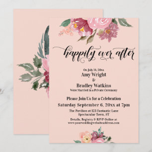 Roze geschilderde bloemen Happily Ever After, Blus Kaart