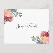 Roze geschilderde bloemen hebben we verplaatst ber informatiekaartje (Achterkant)