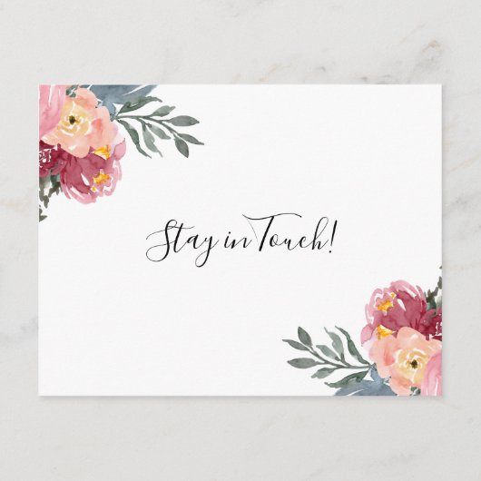 Roze geschilderde bloemen hebben we verplaatst ber informatiekaartje (Achterkant)