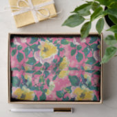 Roze geschilderde Chinoiserie Floral Tissuepapier (Geschenk)