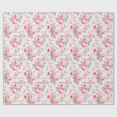  roze geschilderde Rozen Cadeaupapier (Vlak)
