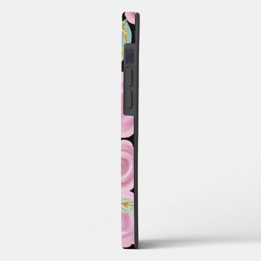 Roze geschilderde Rozen Case-Mate iPhone Case (Achterkant / Links)