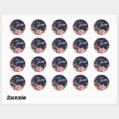 Roze geschilderde Rozen envelop afdichting Sticker (Vel)