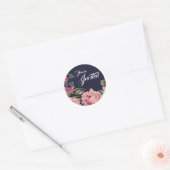 Roze geschilderde Rozen envelop afdichting Sticker (Envelop)