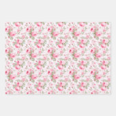  roze geschilderde Rozen Inpakpapier Vel (Voorkant 2)
