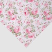  roze geschilderde Rozen Tissuepapier (Detail)