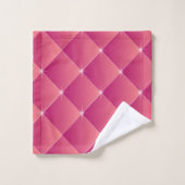 Roze gesimuleerde diamanten en buts-monogram bad handdoek (Wasdoekje)
