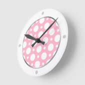 Roze gesorteerde poka Dots Wall klok (Hoek)