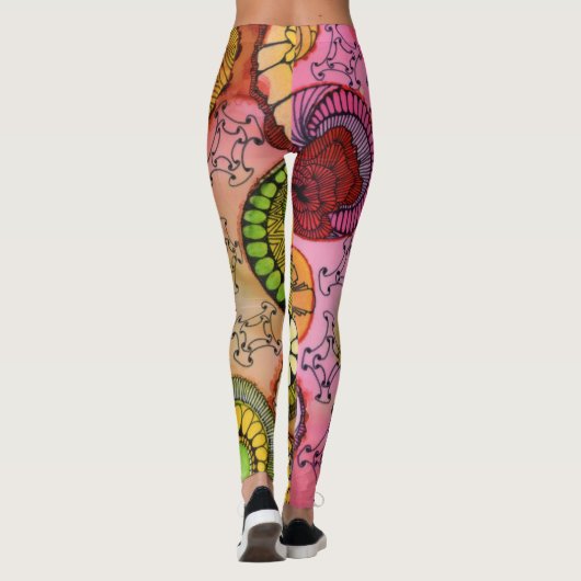 Roze gesp Leggings (Achterkant)