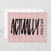 Roze gespeelde patroon eigenlijk kunt u positief c briefkaart (Voorkant / Achterkant)