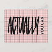 Roze gespeelde patroon eigenlijk kunt u positief c briefkaart (Voorkant)