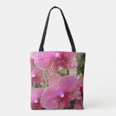 Roze gespikkelde falaenopsis Orchids Floral Tote Bag (Achterkant)