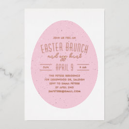 Roze gespikkelde jacht Uitnodiging van de paaspart