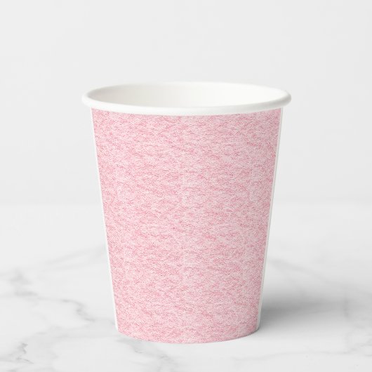 Roze gespikkelde textuur papier cup – speels papieren bekers (Achterkant)
