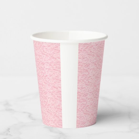 Roze gespikkelde textuur papier cup – speels papieren bekers (Links)