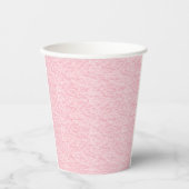 Roze gespikkelde textuur papier cup – speels papieren bekers (Voorkant)