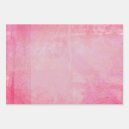 Roze gespikkelde waterverf inpakpapier vel (Voorkant)