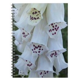 Roze gespikkelde witte vingerhoedskruid bloem notitieboek