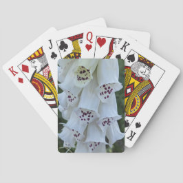 Roze gespikkelde witte vingerhoedskruid bloem pokerkaarten