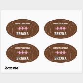 Roze gestikte voetbal baby shower feest sticker (Vel)