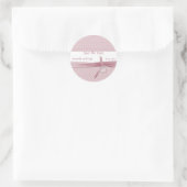 Roze gestippelde Zwitserse Save the Date Sticker (Tas)