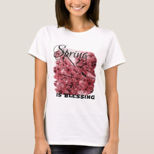 Roze gestormde sierCherry Branches T-shirt