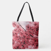 Roze gestormde sierCherry Branches Tote Bag (Voorkant)