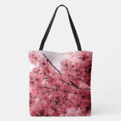 Roze gestormde sierCherry Branches Tote Bag (Achterkant)