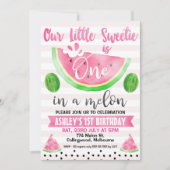 Roze gestreept één op een meloen van de eerste ver kaart (Voorkant)