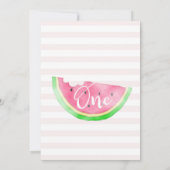 Roze gestreept één op een meloen van de eerste ver kaart (Achterkant)