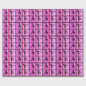 ROZE GESTREEPT GYMNASTIEK INPAKPAPIER (Vlak)