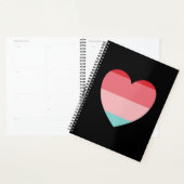 Roze gestreept hart planner (Display)