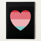 Roze gestreept hart planner (Achterkant)