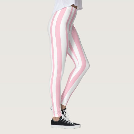 Roze gestreept, hartkont leggings (Rechts)