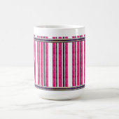roze gestreept koffie - mok (Center)