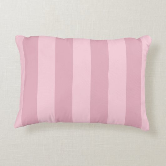 Roze gestreept Sierkussen Decoratief Kussen (Achterkant)