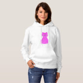 Roze gestreept sweatshirt voor katten (Voorkant volledig)