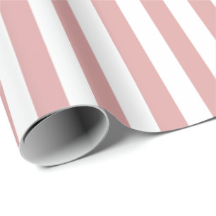 Roze Gestreept van de pastelkleur Cadeaupapier