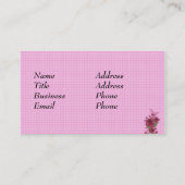 Roze gestreept Visitekaartje (Achterkant)